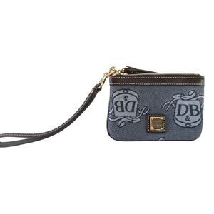 Dooney & Bourke Navy DB Donegal Canvas Wristlet